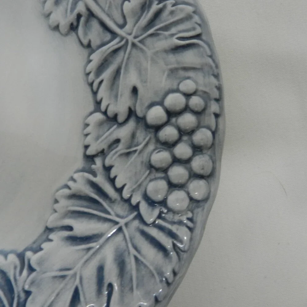 Williams Sonoma Italy blue Grapevine salad snack side plate Micro Dish NWT NEW